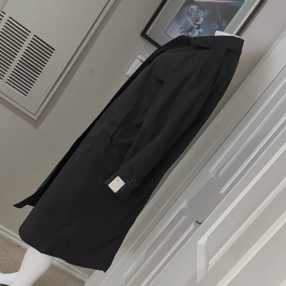 NWT Stylish Navy Blue Fleece Trench Coat Women's 14R