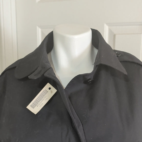 NWT Stylish Navy Blue Fleece Trench Coat Women's 14R