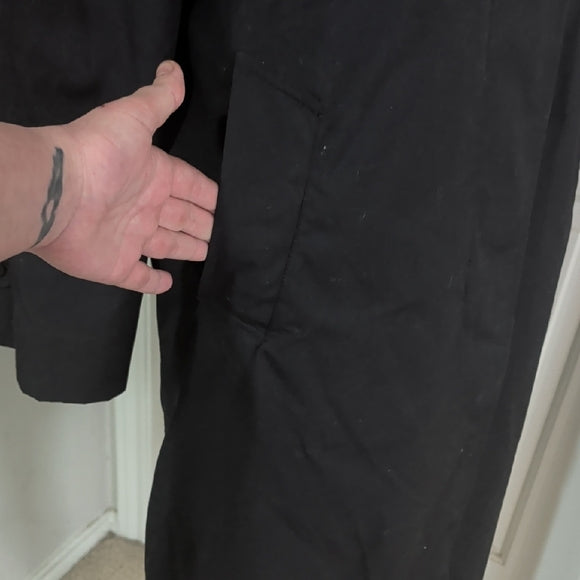 NWT Stylish Navy Blue Fleece Trench Coat Women's 14R