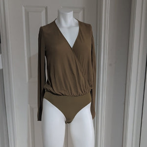 Forever 21 Shimmering Green Bodysuit S