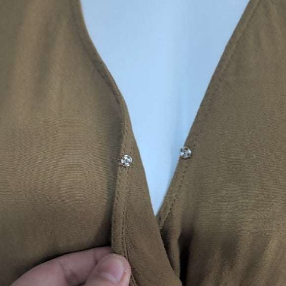Forever 21 Shimmering Green Bodysuit S