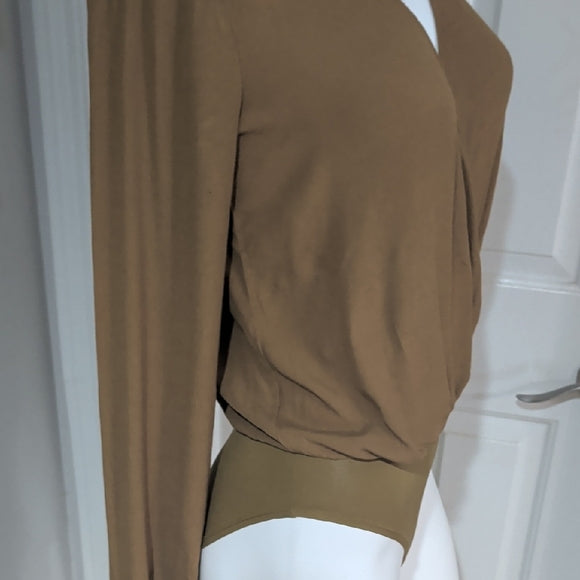Forever 21 Shimmering Green Bodysuit S