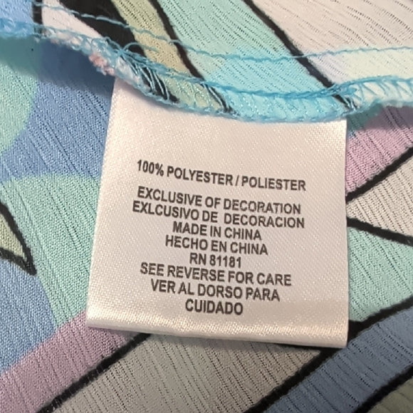 Agora Multicolor Abstract Women's Blouse M