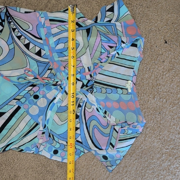 Agora Multicolor Abstract Women's Blouse M