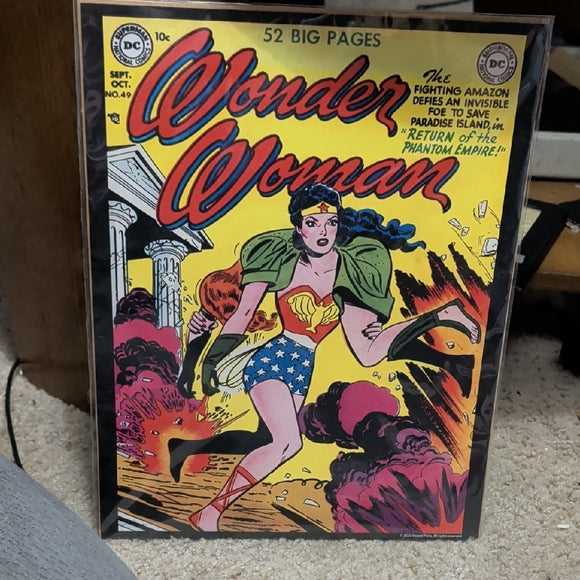 Vintage Wonder Woman Art Print Comic Book Cover