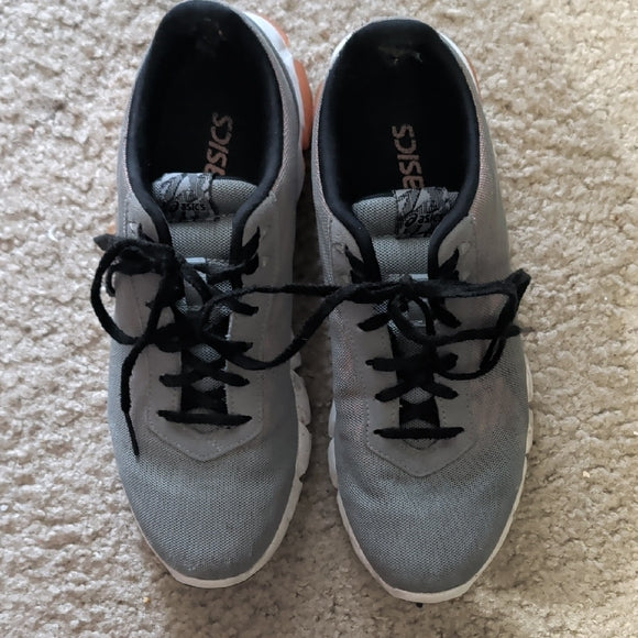 ASICS Women's Gray and Pink Running Shoes US 7 I EK 38