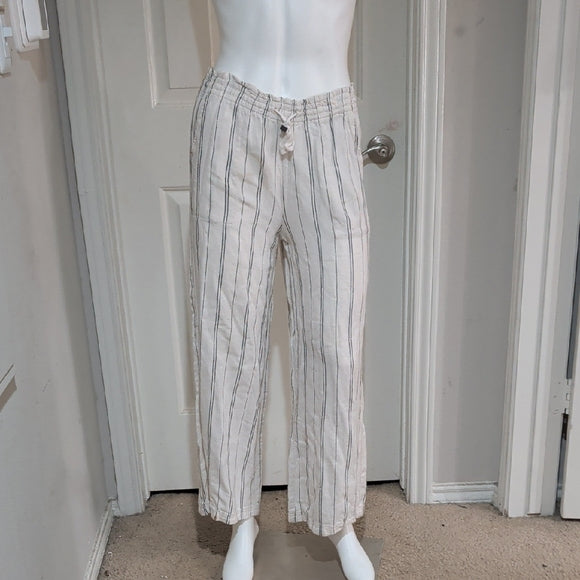 Time and Tru White Pants with Black Stripes XS