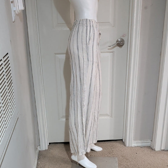 Time and Tru White Pants with Black Stripes XS