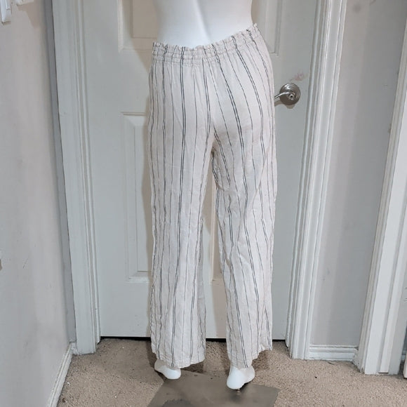 Time and Tru White Pants with Black Stripes XS