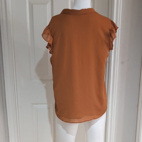 Ann Taylor Factory Women's Orange Top XL