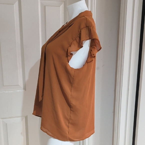 Ann Taylor Factory Women's Orange Top XL