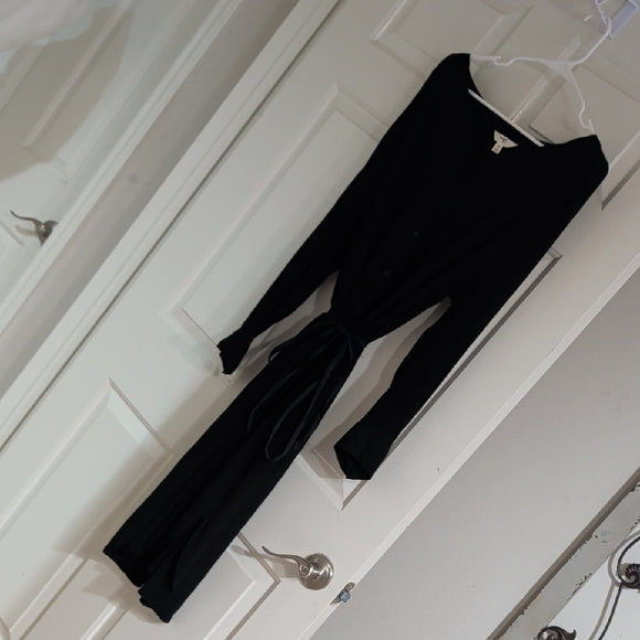 Terra & Sky Elegant Black Long Sleeve Button-Down Dress 0X/14W