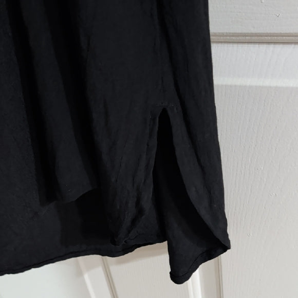 Terra & Sky Elegant Black Long Sleeve Button-Down Dress 0X/14W