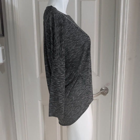 Angie Dark Gray Long Dolman Sleeve Top Women's Medium