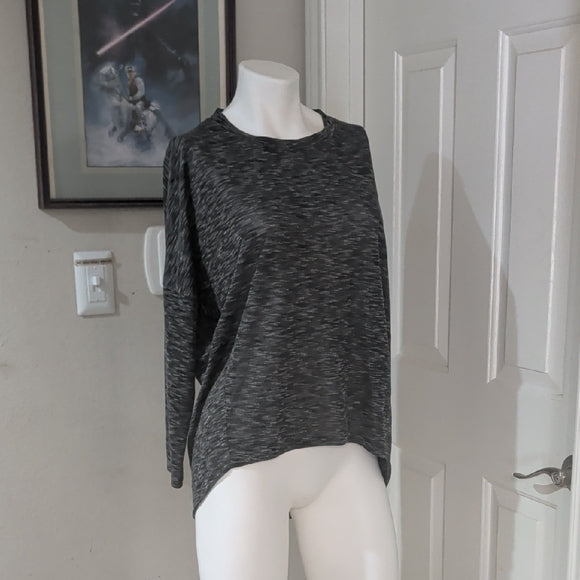 Angie Dark Gray Long Dolman Sleeve Top Women's Medium