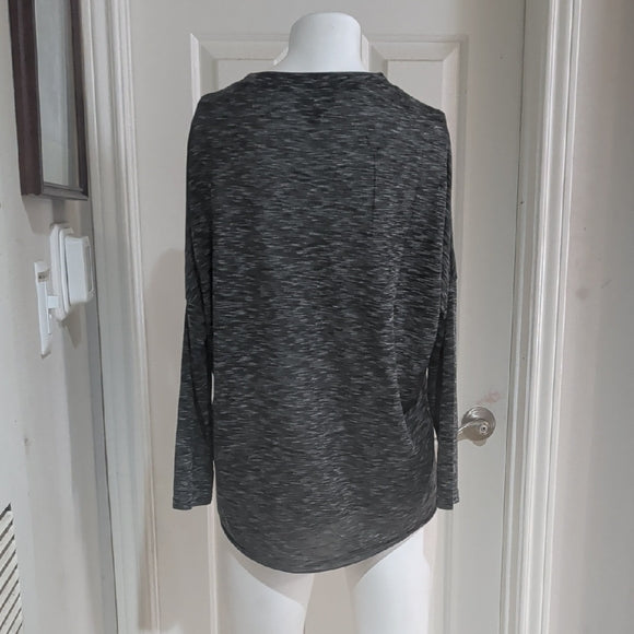 Angie Dark Gray Long Dolman Sleeve Top Women's Medium
