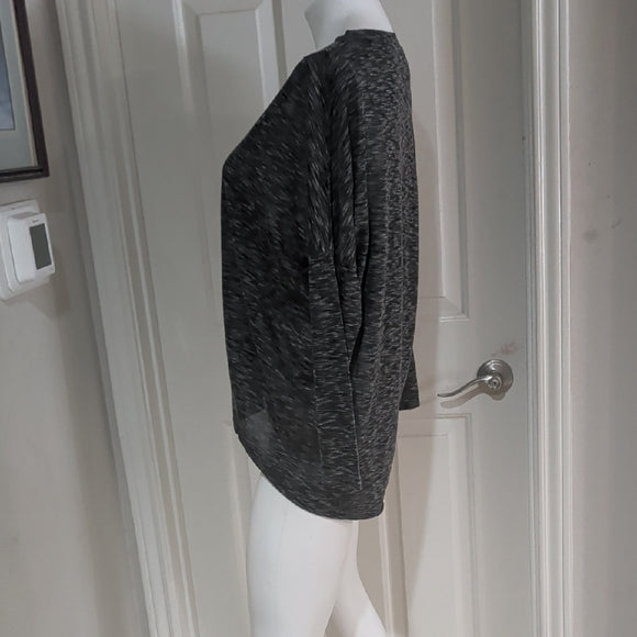 Angie Dark Gray Long Dolman Sleeve Top Women's Medium