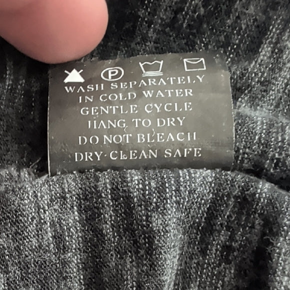 Angie Dark Gray Long Dolman Sleeve Top Women's Medium