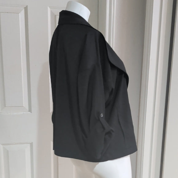 MAX STUDIO Black Open Drape Lapel Blazer Jacket XL