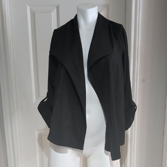 MAX STUDIO Black Open Drape Lapel Blazer Jacket XL