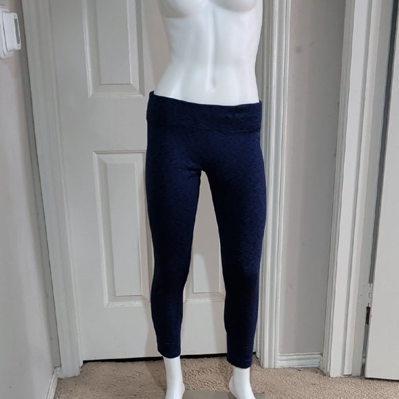 Calvin Klein Chic Navy Textured Leggings Large