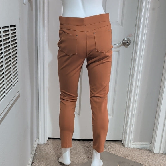 89th & Madison Rust Orange Stretch Skinny Pants PM