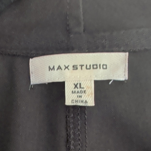 MAX STUDIO Black Open Drape Lapel Blazer Jacket XL