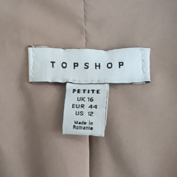 Topshop Women's Taupe Blazer Women's 12