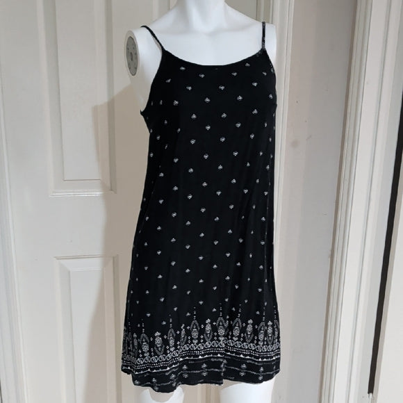 Mossimo Supply Co. Navy Blue and White Open Back Mini Dress XS