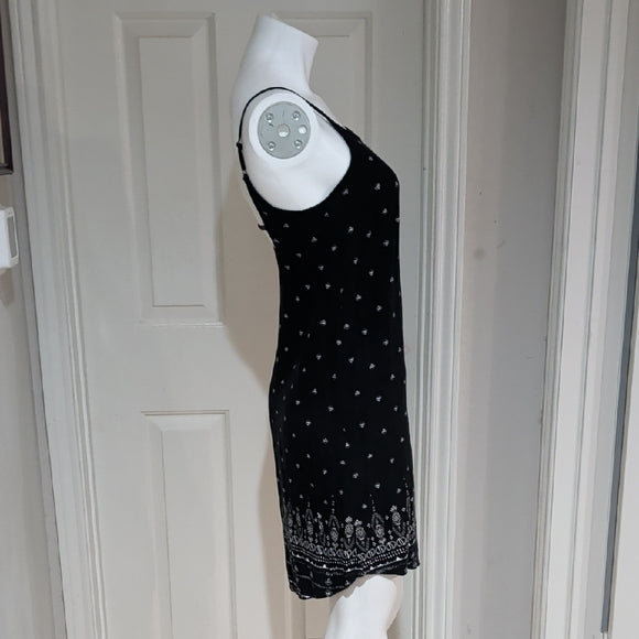 Mossimo Supply Co. Navy Blue and White Open Back Mini Dress XS
