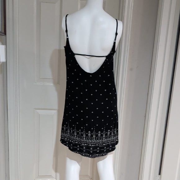 Mossimo Supply Co. Navy Blue and White Open Back Mini Dress XS