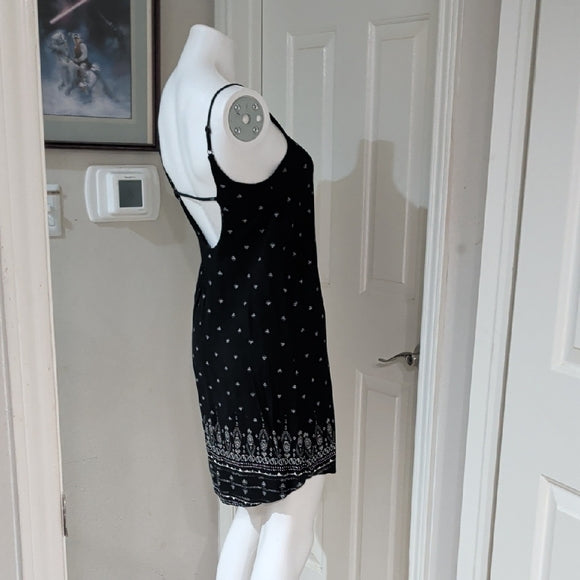 Mossimo Supply Co. Navy Blue and White Open Back Mini Dress XS