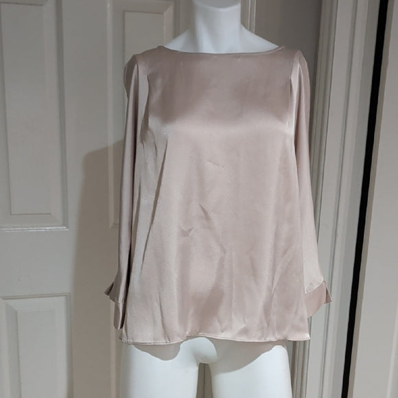 Express Cream/Beige Women's Blouse Large