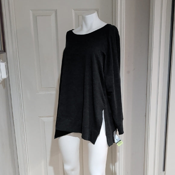 NWT Ideology Dark Gray Long Sleeve Top Women's Tunic 3X