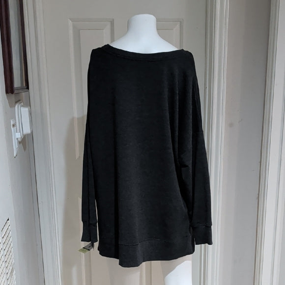 NWT Ideology Dark Gray Long Sleeve Top Women's Tunic 3X