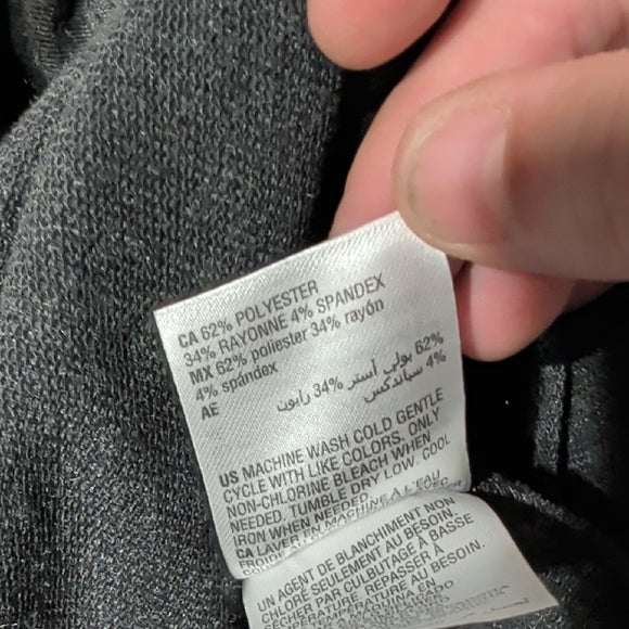 NWT Ideology Dark Gray Long Sleeve Top Women's Tunic 3X