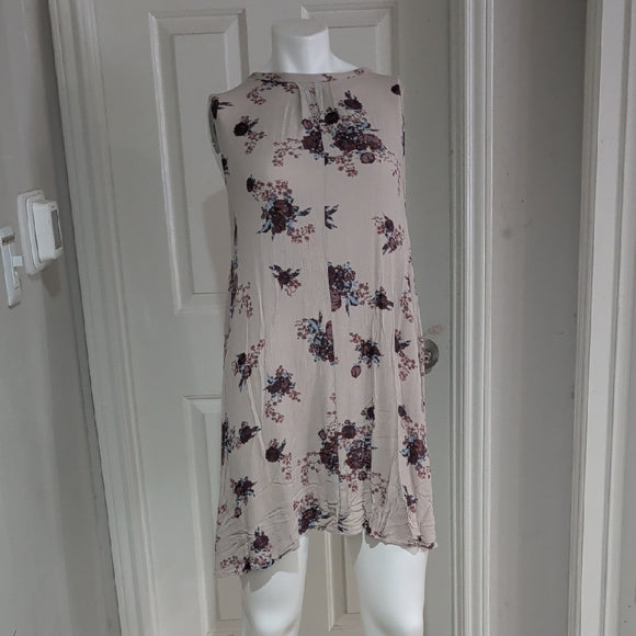 Free People Floral Cream Mini Dress Women's Large