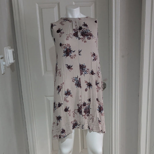 Free People Floral Cream Mini Dress Women's Large