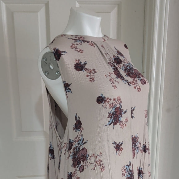 Free People Floral Cream Mini Dress Women's Large