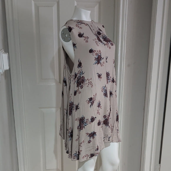 Free People Floral Cream Mini Dress Women's Large
