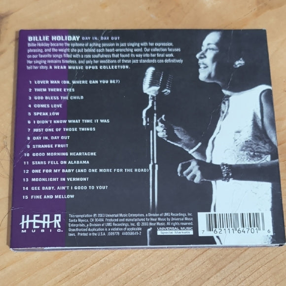 Billie Holiday Day In, Day Out CD