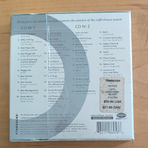 Brand New Starbucks 40th Anniversary Collection 2 CD Set 2011