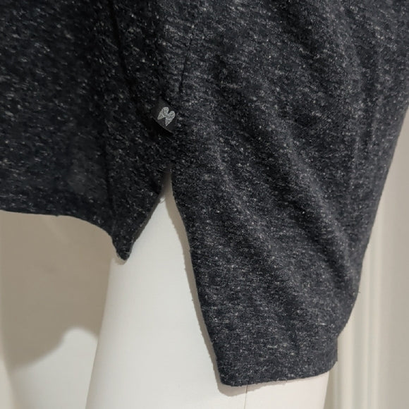 Victoria's Secret Dark Gray Hooded Top Short Sleeve Women's Large