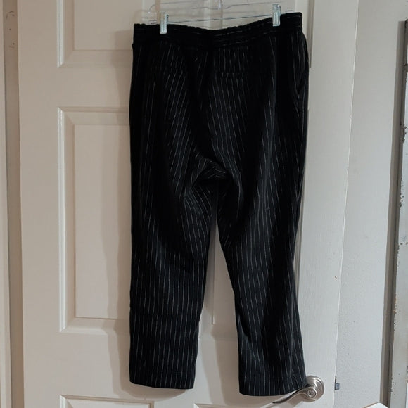 a new day Black Pinstripe Women's Dress Pants XL
