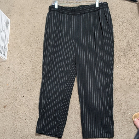 a new day Black Pinstripe Women's Dress Pants XL