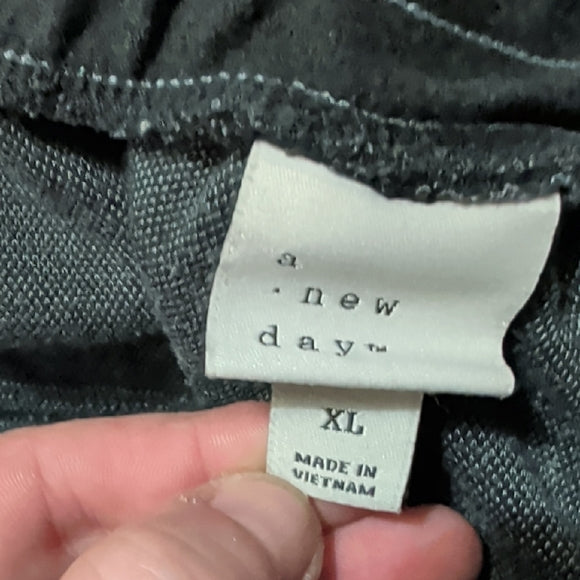 a new day Black Pinstripe Women's Dress Pants XL