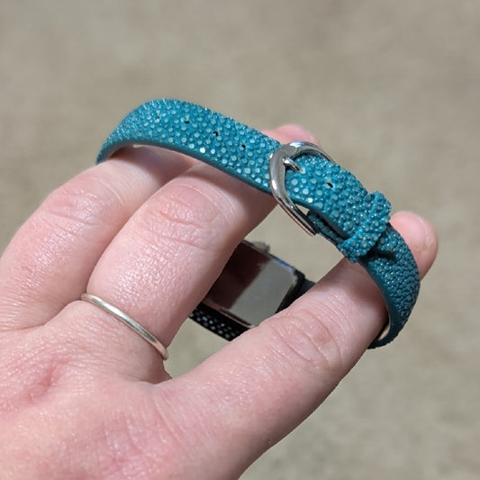 Adrienne Elegant Blue Genuine Leather Collectible Women's Watch