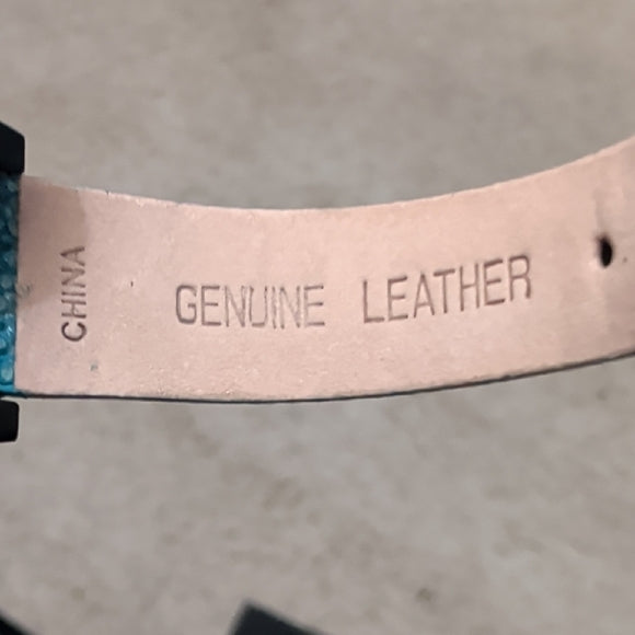 Adrienne Elegant Blue Genuine Leather Collectible Women's Watch