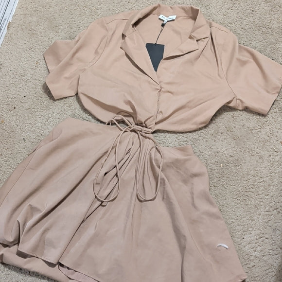 Vintage En Saison Beige One-Piece Dress Women's 1X NWT