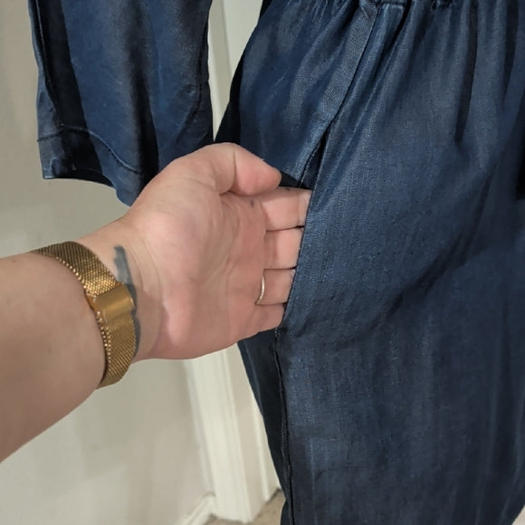 Zara Basic Denim Blue Dress Women's Medium NWOT